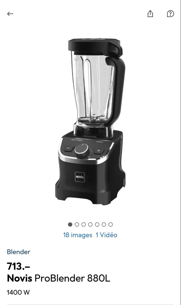 Novis Appareils de cuisine: Novis ProBlender 880L  – D'occasion à Delémont par YBroquet 3
