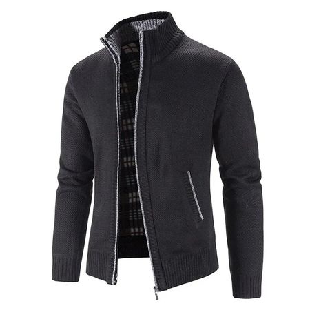 NEU ✅ Herren Strickpullover Fleece Cardigan Frühling Herbst