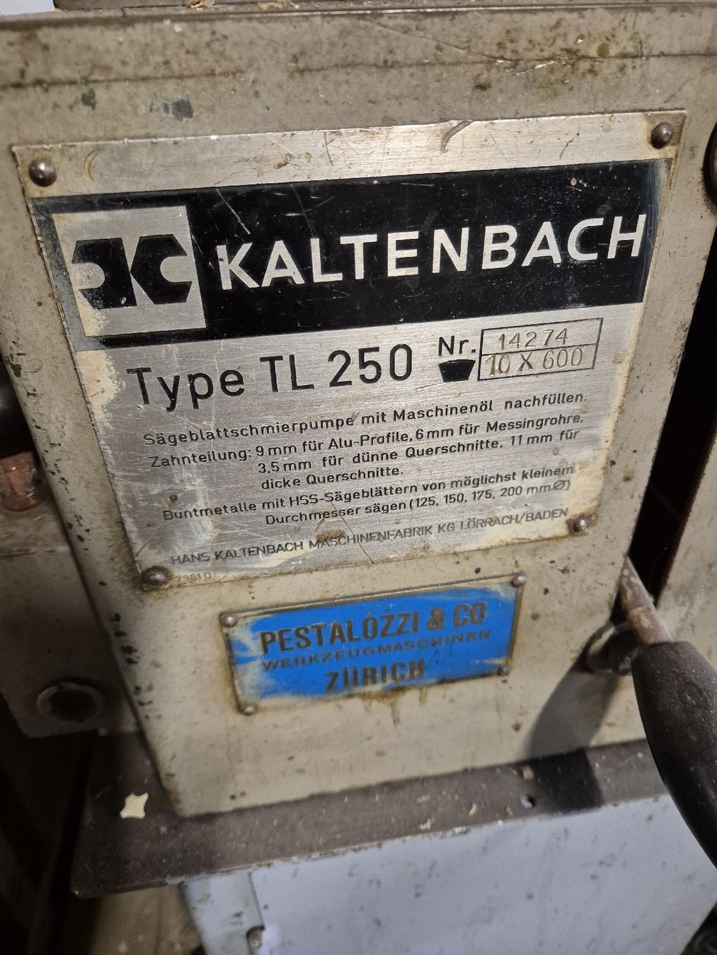 Kaltenbach Seghe: Kreissäge – Usato da Hölstein venduto da kmsh 2