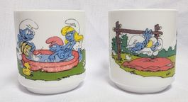 2er Set Vintage Arcopal Schlumpf Tasse - Mug