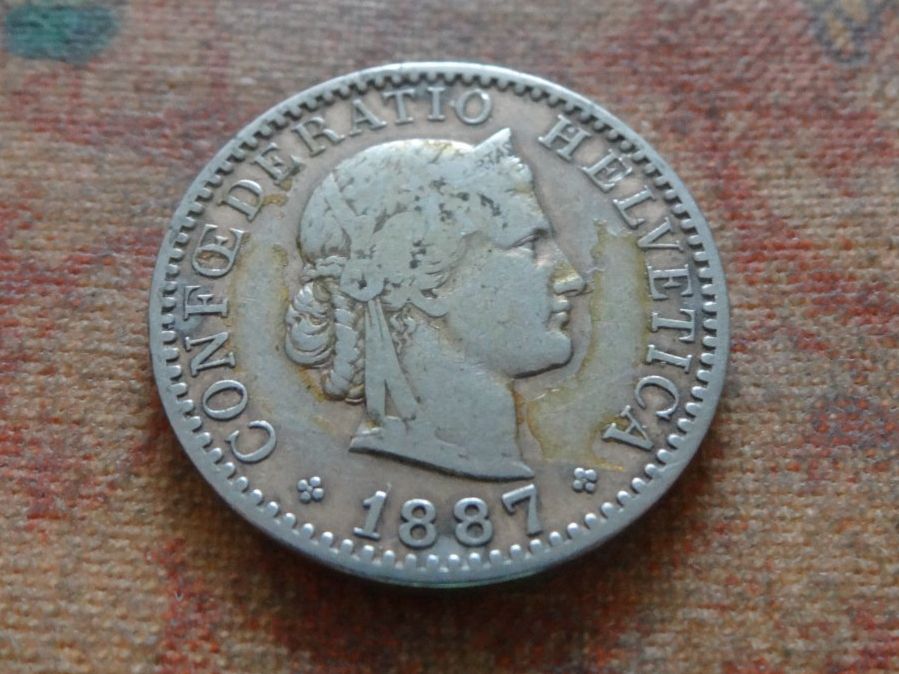 Tutti le monete: 20 Rp. 1887  (B) – Usato da Romanel-sur-Lausanne venduto da Swift13
