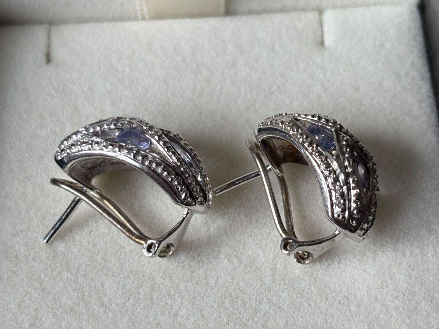 Boucles d'oreille: Tansanite Creolen, Silber 925 – Neuf (Voir description) à Brugg AG par lau_9rvy 3