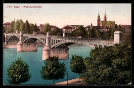 AK Basel, Wettsteinbrücke