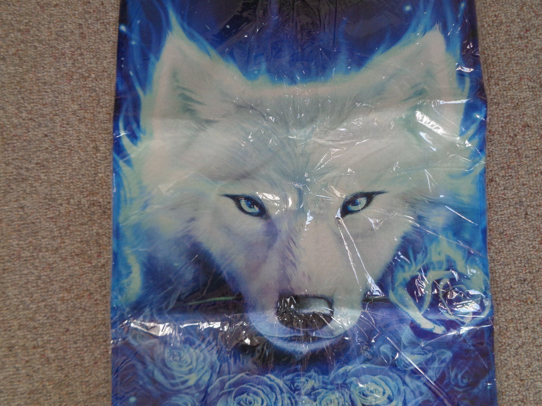 Tappeti: Teppich mit Wolf (60 x 40 cm) – Nuovo e nell'imballaggio originale da Langenbruck venduto da Gumsi 1