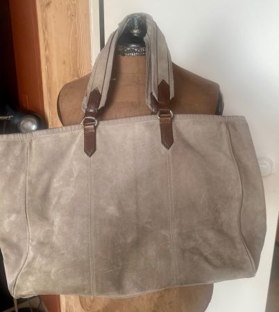 BRUNELLO CUCINELLI Shopper, beige Wildleder