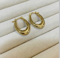 750 Yellow Gold Loop Earrings