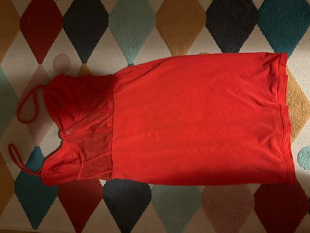 Damen Kleid rot Netz Grösse S 