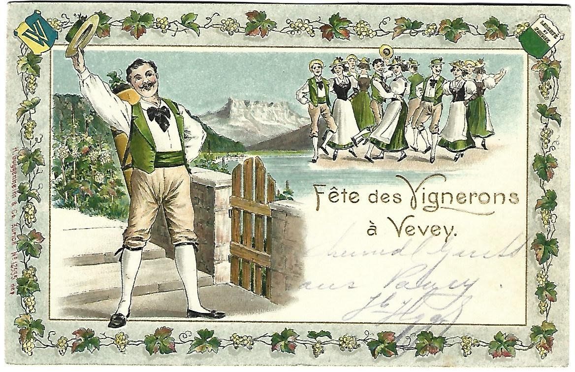 Cartoline postali: Fete des Vignerons A Vevey Präge – Usato da Wetzikon ZH venduto da Brulu100