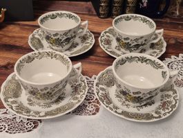Ridgway Windsor Teetassen Set 4 Pers. England Vintage