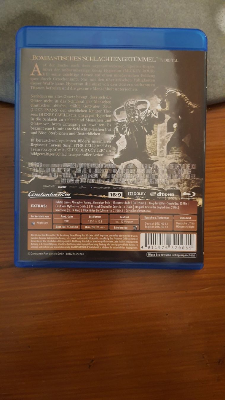 Tutti i DVDs: Krieg der Götter Blu-Ray – Usato da Binningen venduto da Klettenberg 2