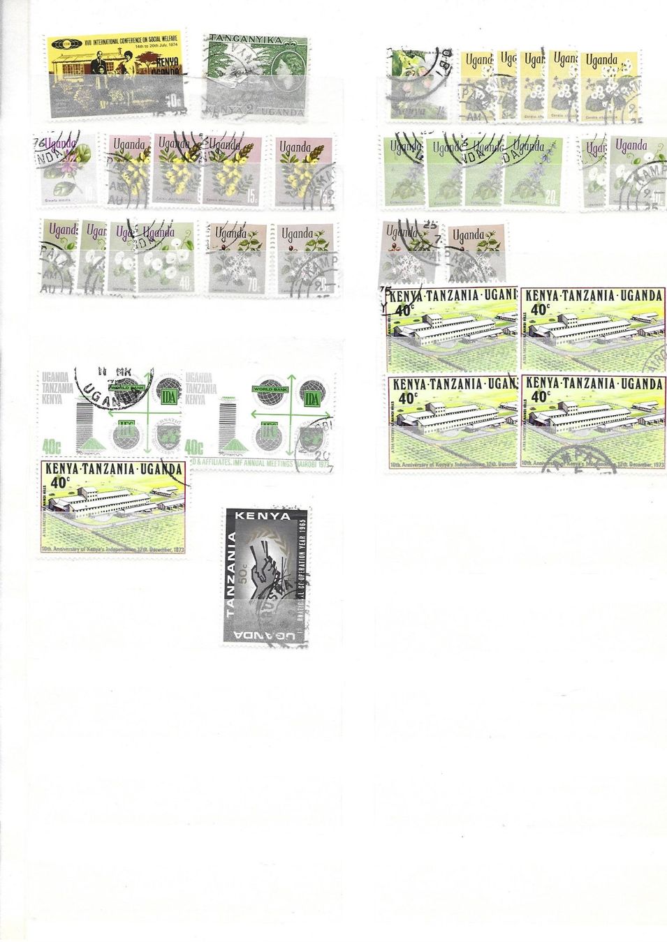 Tutti i francobolli: Sammlung Briefmarken Uganda, Kenya, Tansania – Usato da Rheineck venduto da Erho19