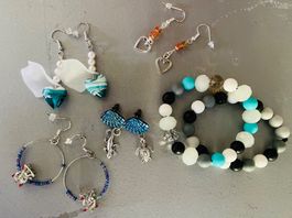 Schmuck Set Ohrringe und Arm-Ketten / 6Stück Neu