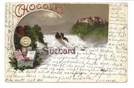Werbung: Chocolat Suchard - Rheinfall bei Schaffhausen  1900