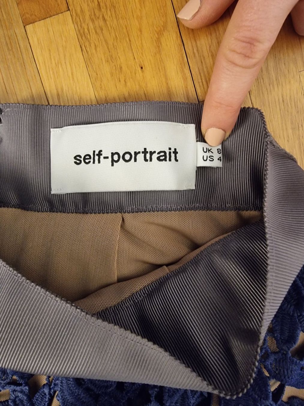 Self-Portrait Gonne: Jupe midi Self-Portrait indigo/violet T34 – Nuovo (secondo la descrizione) da Veyrier venduto da Leilazizou 3