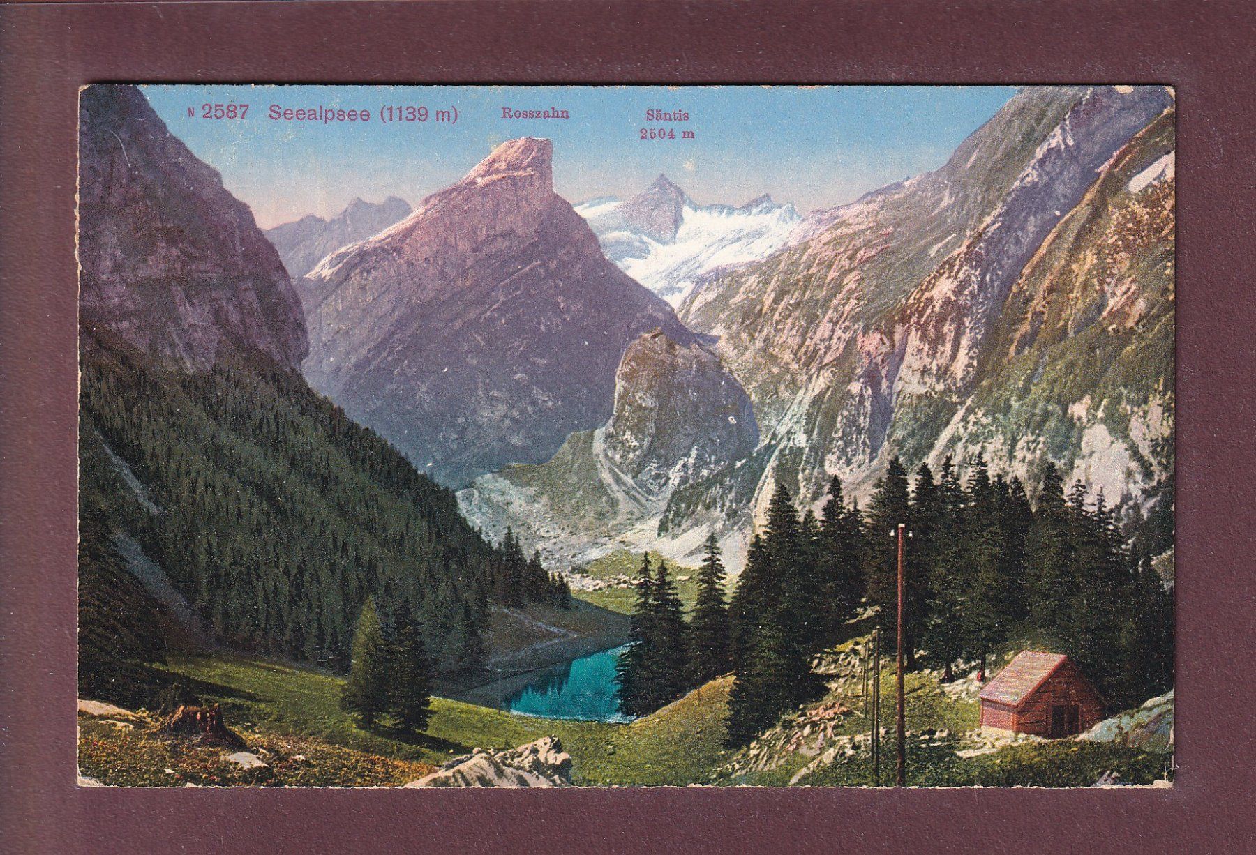 Cartoline postali: SEEALPSEE - Rosszahn - 1915 – Usato da Pully venduto da nicecards