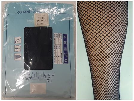 Elly Sommer Netz Strumpfhose Gr.L/XL, Dunkelblau (Bleu)