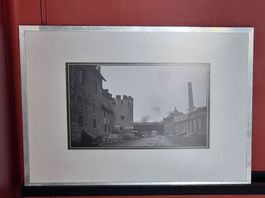 Historische Basel Mittelalter Festung gerahmt | 61 x 43