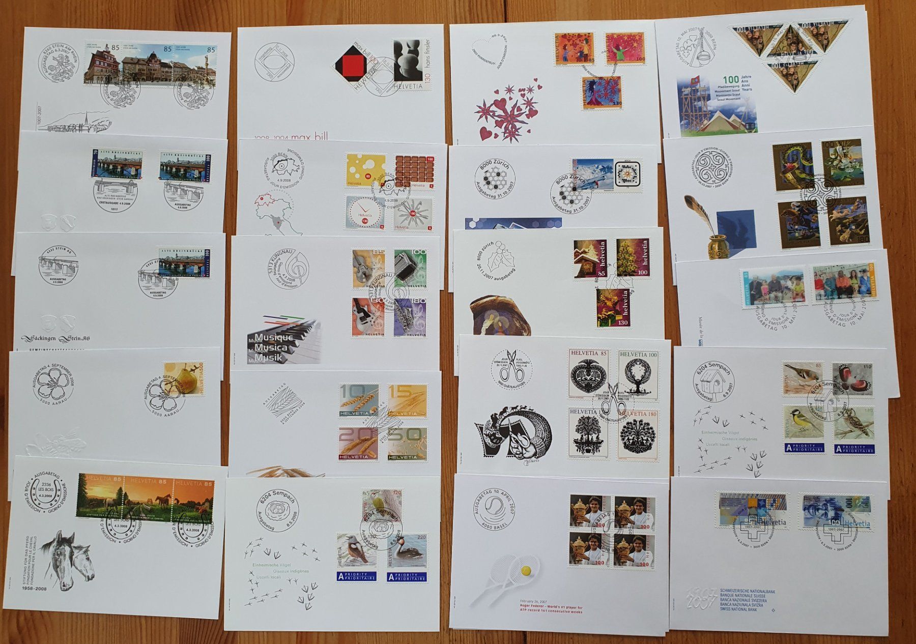 Tutti i francobolli: Schweiz: 900 verschiedene FDC 1960 - 2010 – Usato da Dällikon venduto da Minita 6