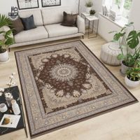 Schöner Orientteppich, Braun-Beige,Perser Teppich,Wohnzimmer