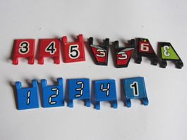 Lego Spielzeug Flaggen mit Zahlen - Rundenzähler