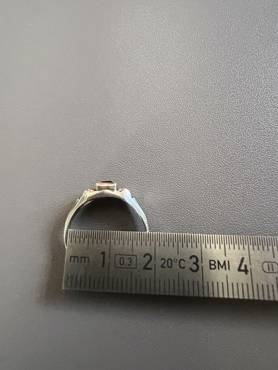 Anelli: Silber Ring 835 mit rotem Stein – Usato da Ebertswil venduto da Aayra 2