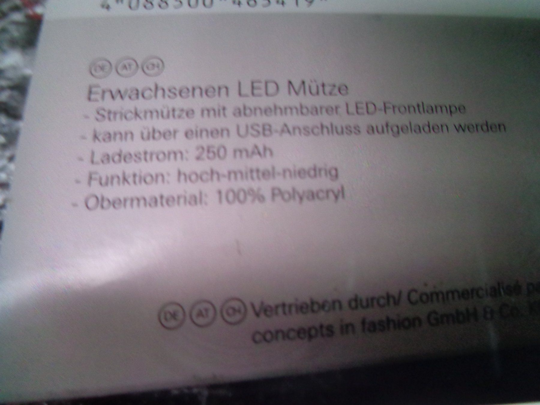 Chapeaux, bonnets & casquettes: LED Mütze schwarz One Size – Neuf avec emballage d'origine à Liestal par Gecko16 4