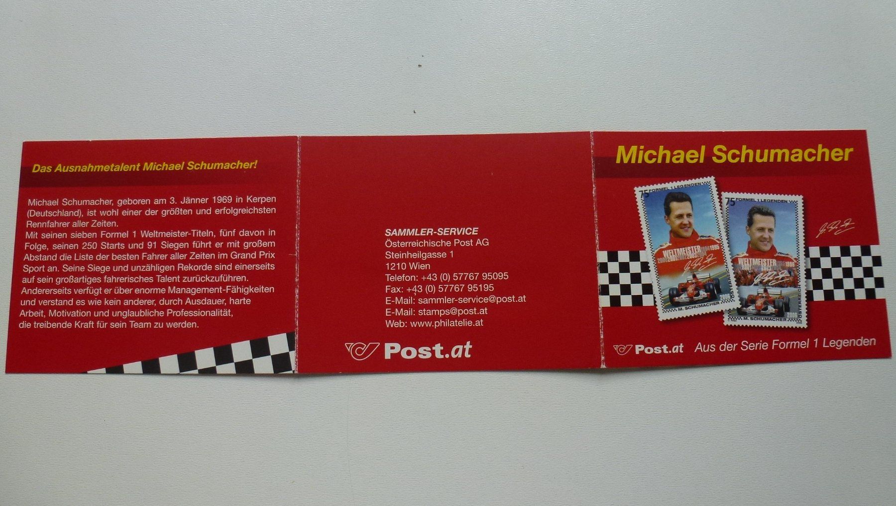 Tutti i francobolli: Michael Schumacher Briefmarken im Folder 2006 – Usato da Walkringen venduto da Casablanca777 5