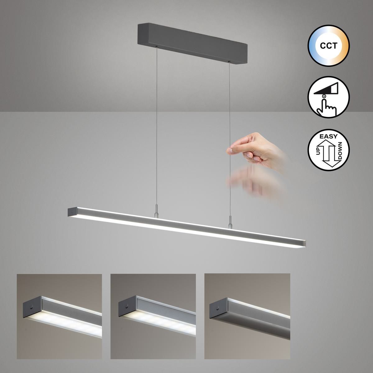 Lampadari & plafoniere: LED Pendelleuchte, Dimmer, 115 cm x 7 cm – Nuovo (secondo la descrizione) da Kreuzlingen venduto da Smart-Light