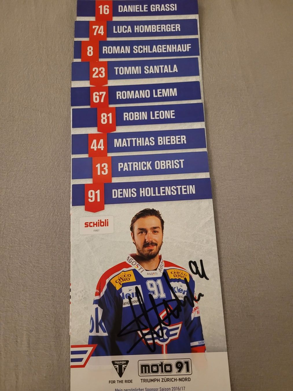 Autografi: EHC Kloten - Saison 2016/17 - 19 Karten – Usato da Bauma venduto da Yotanke 2