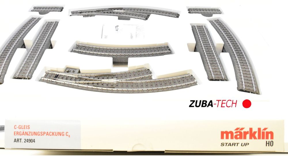 Coffret Extension Voie C Märklin - Pack C4 Pour Réseau Ferroviaire HO - Rails Droits Et Courbes + Coulisses