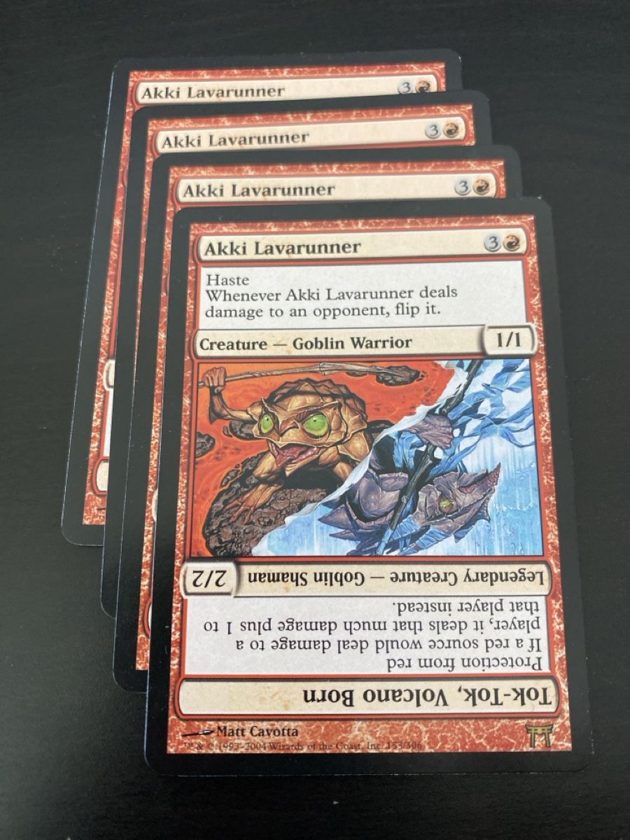 Magic The Gathering Carte collezionabili: 4x Akki Lavarunner – Usato da Oberglatt ZH venduto da Finlandia1
