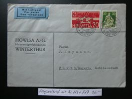 Flugpostbrief mit Nr. F17 und 113