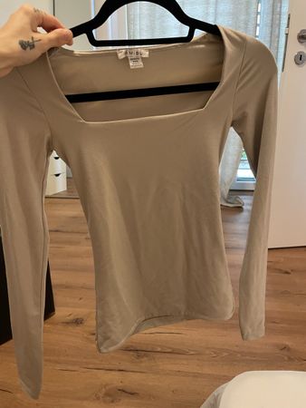 Langarmshirt beige Grösse XXS 