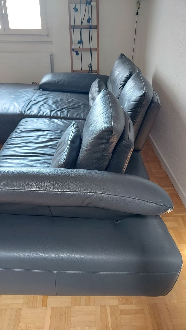 Sofas: Musterring Ecksofa Leder grau mit Hocker guter Zustand  – Gebraucht aus Nottwil von PStoeck 1