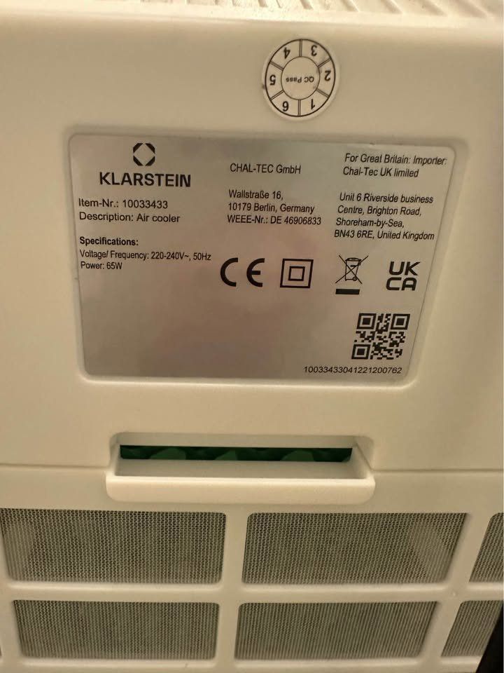 Klimageräte: KLARSTEIN Luftkühler IceWind Plus – Gebraucht aus Wetzikon ZH von fol_5r5x 3