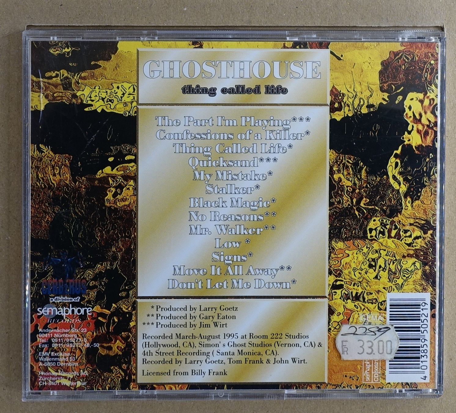CDs: Ghosthouse – This Thing Called Life - D14 – Gebraucht aus Sessa von discoverymedia 1
