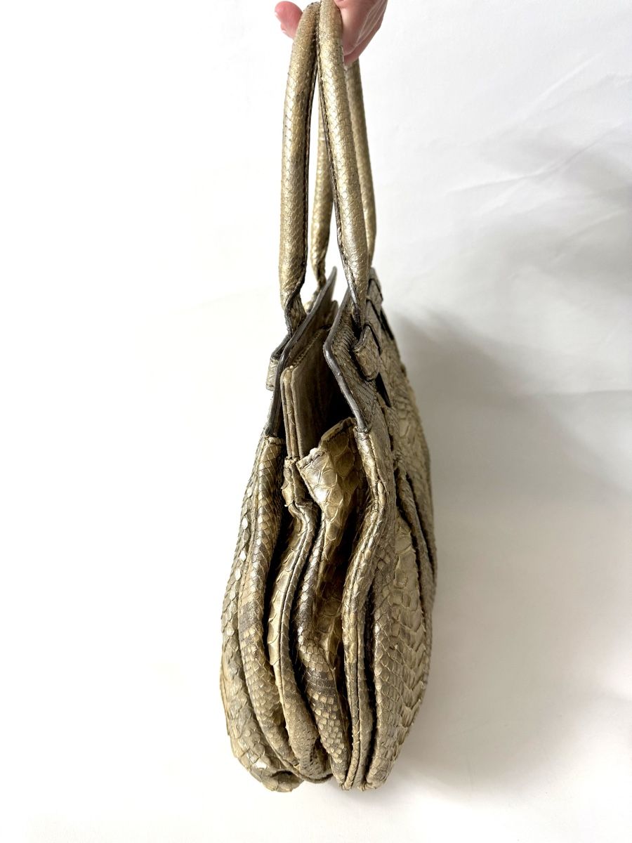 Borse da donna: Edle Zagliani Python Handtasche, echtes Leder, zeitlos elega – Usato da Zürich venduto da Nazerali8002 2