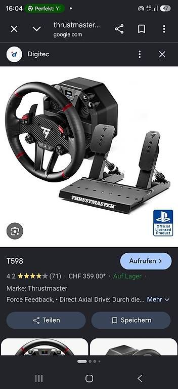 Controller: Thrustmaster T598 kaum gebraucht – Gebraucht aus St. Gallen von jsc_825h