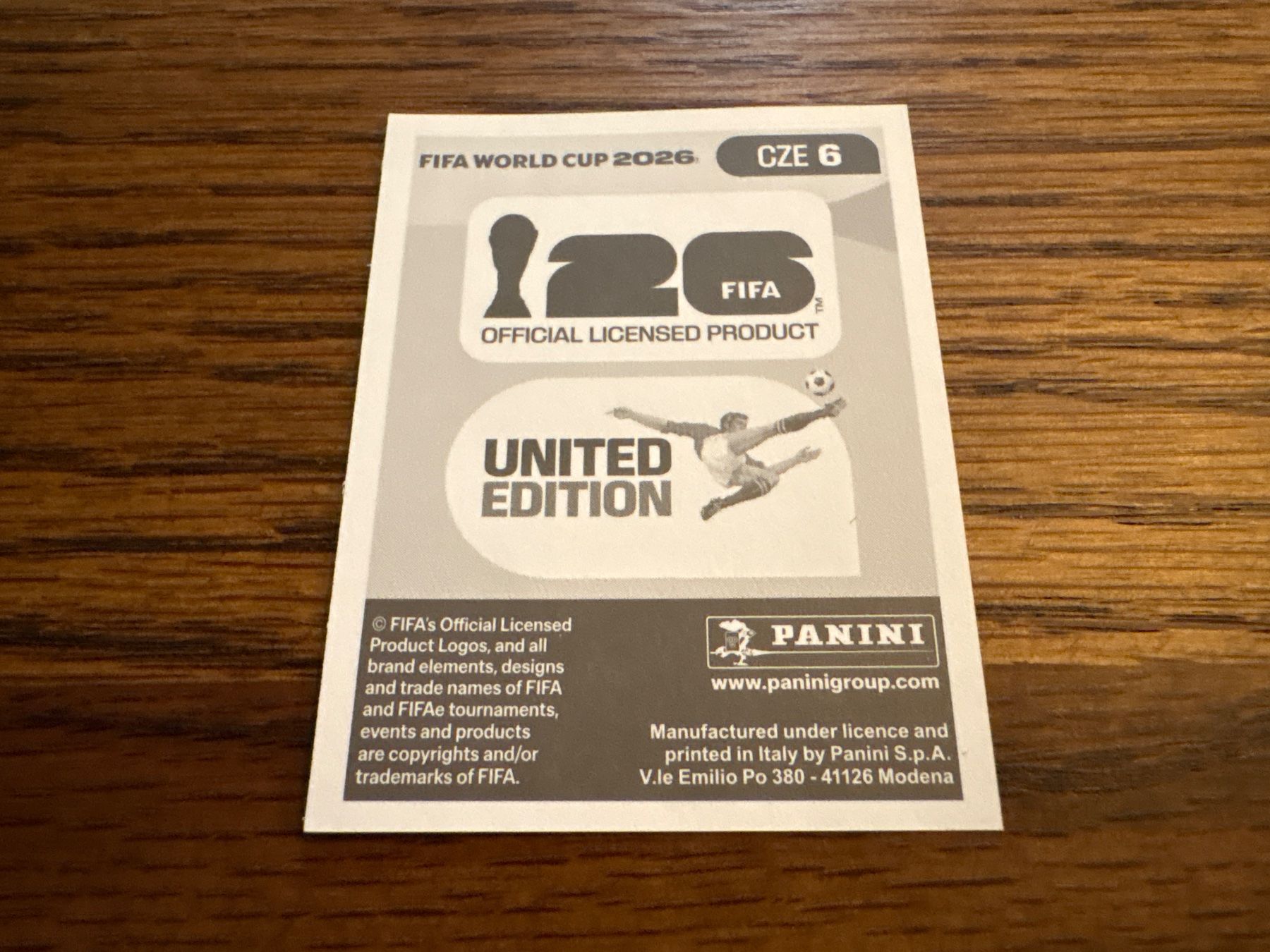 Panini Carte collezionabili: Panini 2026 CZE 6 – Nuovo (secondo la descrizione) da Elsau venduto da Cerry81 1