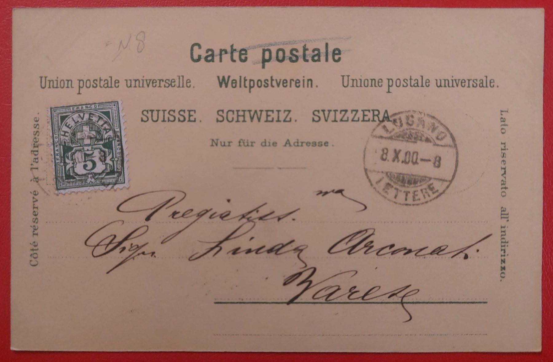 Cartoline postali: LUGANO ; Giardino e Monte Bre // Studio Artistico 1900 – Usato da St-Légier-Chiésaz venduto da Theo006 1