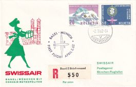 Erstflug  Swissair Basel - München 1962