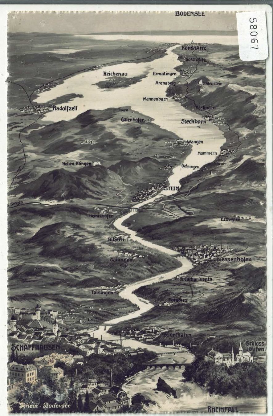 Cartoline postali: Panorama - Rhein-Bodensee - Rheinfall – Usato da Ettingen venduto da Kartenplanet