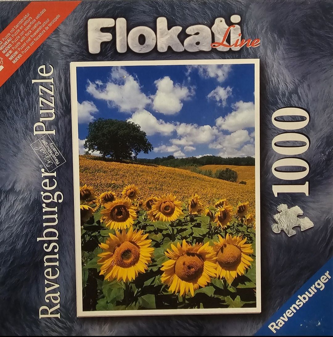 Ravensburger Puzzle: Flokati Puzzle "Sonnenblumenfeld" 1000 Teile – Usato da Bütschwil venduto da Taranabo