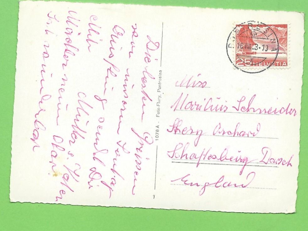 Cartoline postali: Pontresina mit Rosegtal – Usato da Zürich venduto da t24_de 1