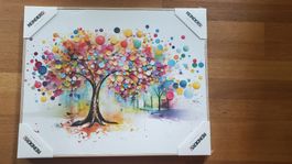 Bild Baum farbig neu unbenutzt 51×41×3 cm