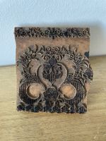Antiker handgeschnitzter Holz-Druckmodel / Stempel– 15 × 17 