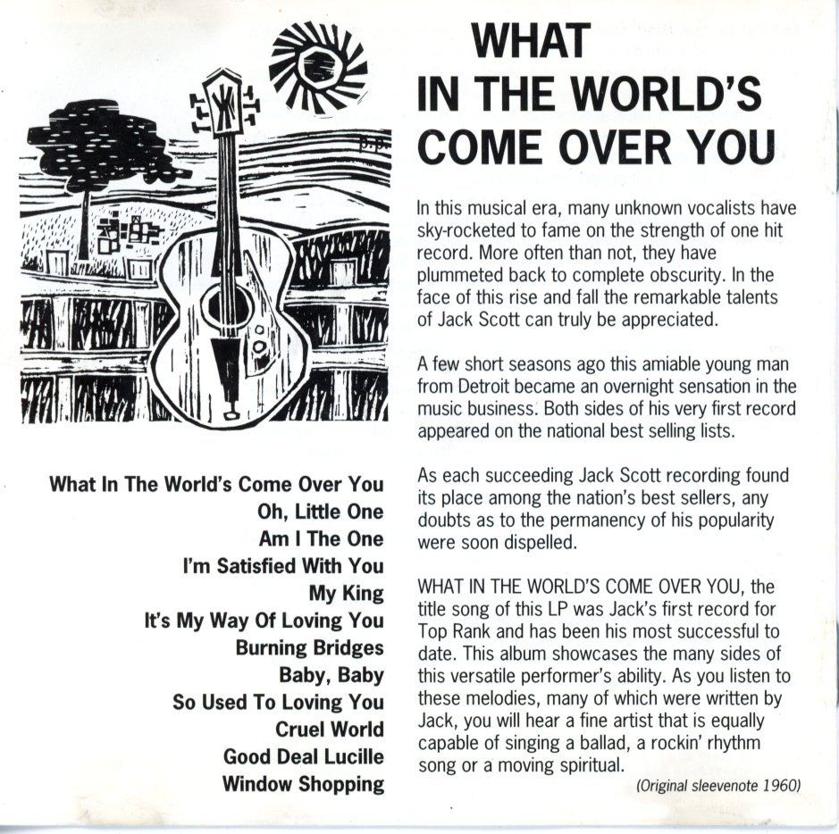 CDs: CD - JACK SCOTT I Remember Hank Williams & What In The World – Neu (gemäss Beschreibung) aus Morges von evnocha3 1