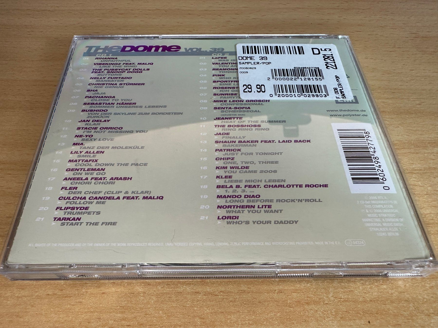 CDs: Various – The Dome Vol. 39 - 2 CD – Gebraucht aus Rikon im Tösstal von Alpenmutz 1