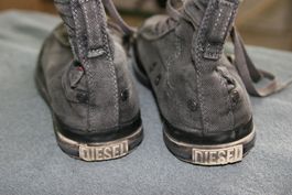 cooler Damenschuh von Diesel grau Gr. 38 used Jeans look