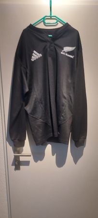 Adidas All Blacks Rugby Langarmshirt, Grösse L, Schwarz!